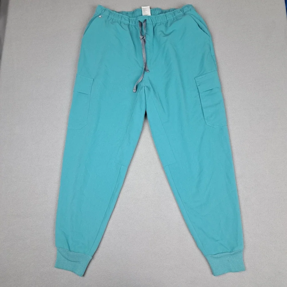 FIGS Scrub Pants Mens 2XL XXL Teal Cargo Jogger Technical Collection‎ Medical